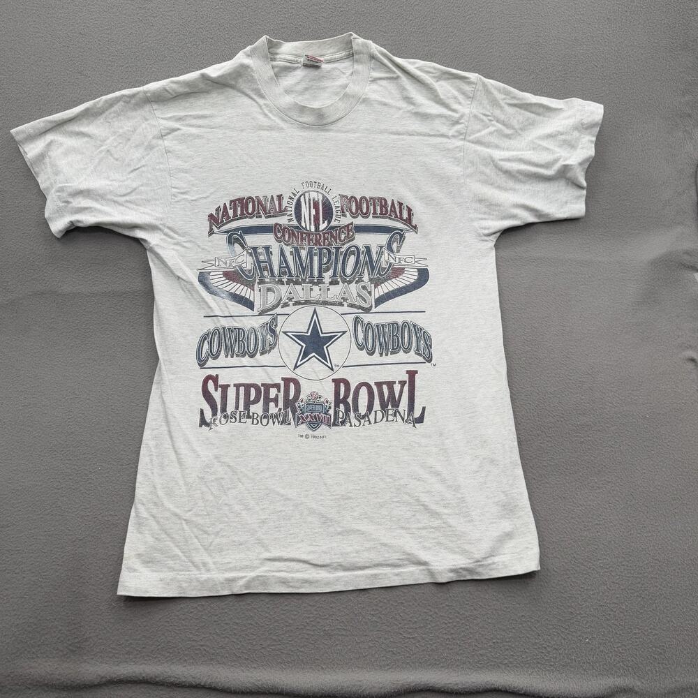 Vintage Dallas Cowboys Shirt Mens Large NFL Super Bowl XXVII NFC Champions 90s